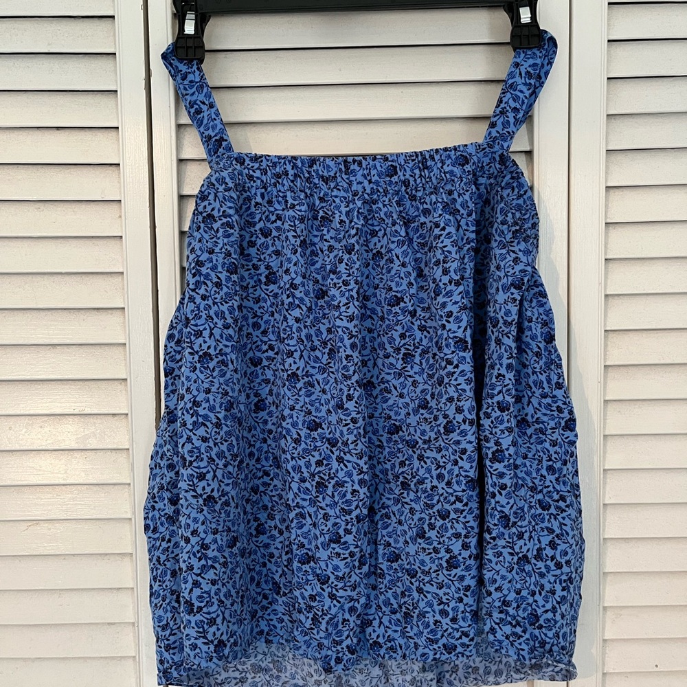 Old Navy Blue Floral Tank Top